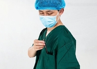 O hospital usa cirúrgico médico esfrega o decote em V 100% curto do algodão da luva dos ternos