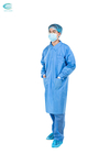 Terno médico das combinações dos uniformes unisex descartáveis azuis não tecidos do hospital do vestido do revestimento do laboratório