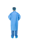 Terno médico das combinações dos uniformes unisex descartáveis azuis não tecidos do hospital do vestido do revestimento do laboratório