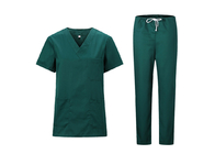 O algodão do poliéster reusável esfrega ternos nutre o pano de Uniforms Gown Hospital