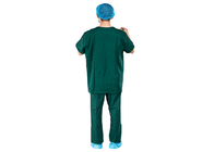 O hospital médico esfrega o uniforme curto dos cuidados da luva do decote em V dos ternos