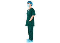 O hospital médico esfrega o uniforme curto dos cuidados da luva do decote em V dos ternos
