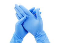 Luvas médicas descartáveis ​​azuis de nitrilo luvas de exame de segurança sem pó