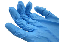 Luvas médicas descartáveis ​​azuis de nitrilo luvas de exame de segurança sem pó