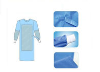 O cirurgião Disposable Surgical Gown, isolamento plástico azul do laboratório veste o material do PE dos PP