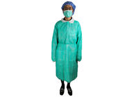 Vestido não tecido cirúrgico descartável verde do isolamento de 16g 25g