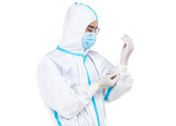 Médicos Microporous brancos esfregam serem a combinação descartável com Hood Anti Virus Suits