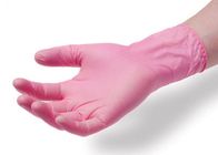 Luvas descartáveis livres do vinil do látex descartável transparente cor-de-rosa das luvas da mão do PVC