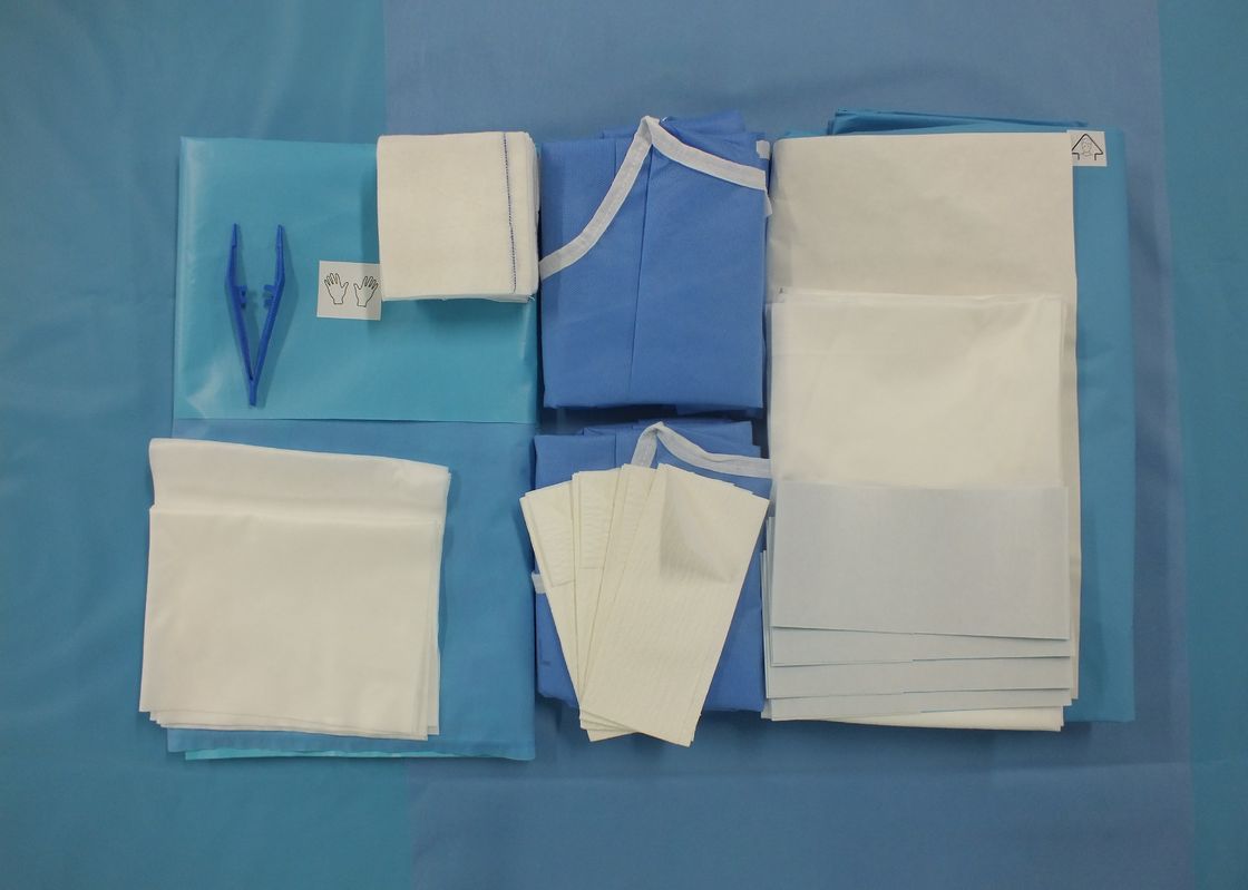 O cirurgião Caesarean Disposable Surgical embala a seção não tecida de C drapeja incluído