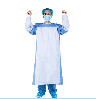 Vestido cirúrgico descartável azul do EO SMS da esterilização