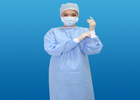 Personalização não tecida material azul reforçada descartável do tamanho da cor do vestido cirúrgico