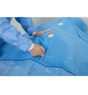 Pacotes cirúrgicos descartáveis esterilizados em azul / verde / branco OEM disponível