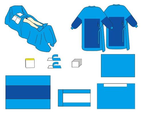 Pacotes cirúrgicos estéreis de tecido não tecido 1000 peças MOQ