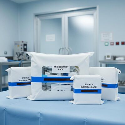 Pacotes cirúrgicos estéreis de esterilização a vapor com tecido não tecido e pacotes de angiografia para hospitais