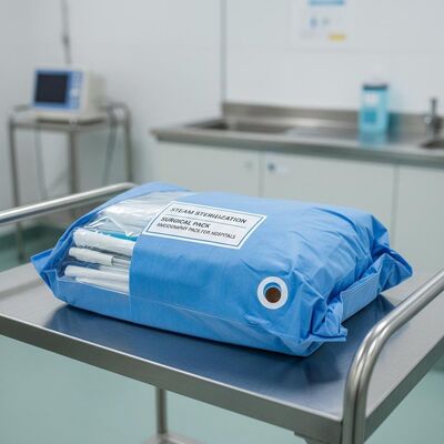 Pacotes cirúrgicos estéreis de esterilização a vapor com tecido não tecido e pacotes de angiografia para hospitais
