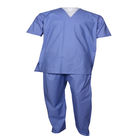 Médicos impermeáveis pretos azuis esfregam ternos, decote em V esfregam a roupa para mulheres paciente