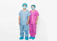 Descartáveis não tecidos azuis médicos de 42g SMS esfregam o terno