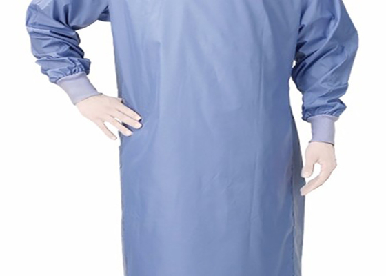 Personalização não tecida material azul reforçada descartável do tamanho da cor do vestido cirúrgico