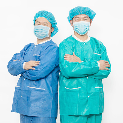 Disponível não tecido Scrub Traje superior e calças para hospital Traje médico enfermeiro T-shirt e calças de duas peças