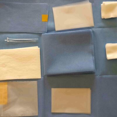 Pacotes cirúrgicos estéreis de esterilização a vapor com tecido não tecido e pacotes de angiografia para hospitais